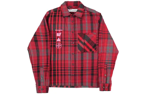 OFF WHITE Mariana De Silva Checked Cotton Blend Flannel Shirt