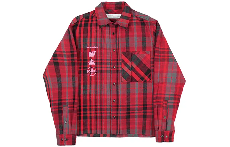 OFF WHITE Mariana De Silva Checked Cotton Blend Flannel Shirt