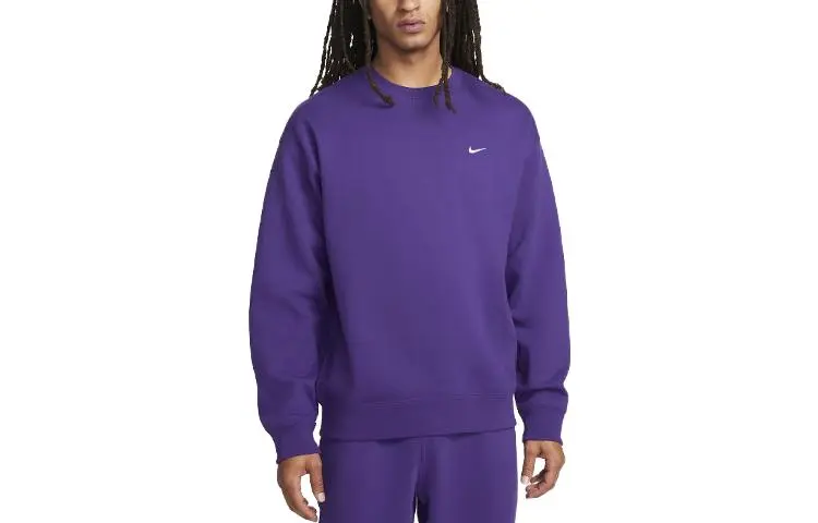 Nike Sweatshirts Men's Field Purple Crew Neck Moderate Regular