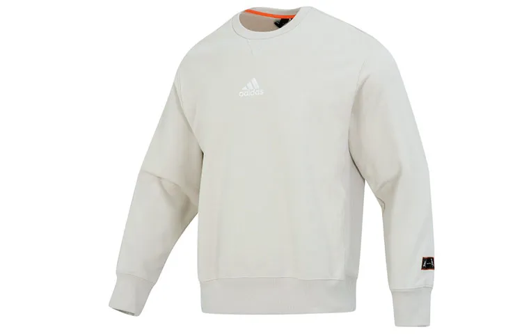 Adidas Sweatshirts Men's Ecru Crew Neck Moderate Regular