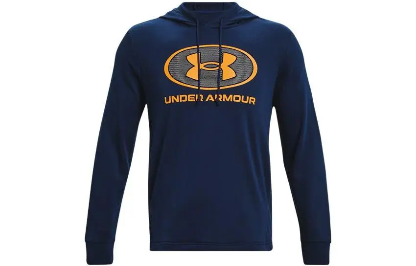 Under Armour Rival Sweatshirts Men's Blue Hooded Moderate Mock Two-Piece