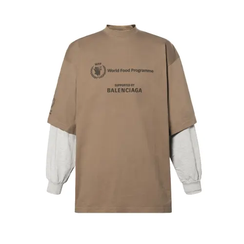 Balenciaga T Shirt Loose Fit Unisex Brown