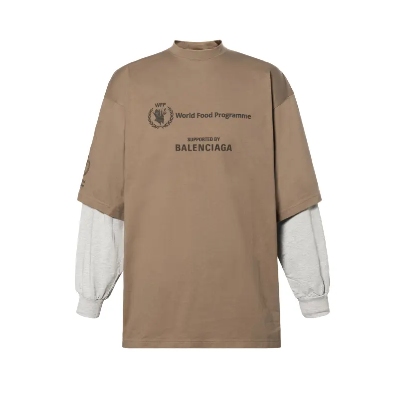 Balenciaga T Shirt Loose Fit Unisex Brown