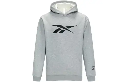 Reebok Sweatshirts Unisex Gray Hooded Moderate Regular