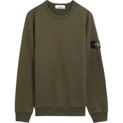 Stone Island Compass-patch cotton sweatshirt