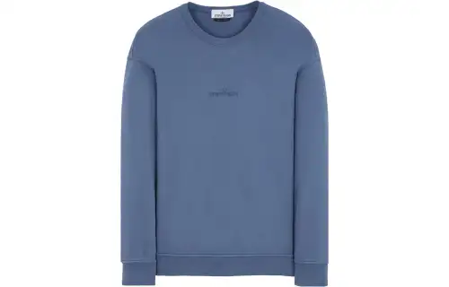 STONE ISLAND Sweatshirts Unisex Sage Green Crew Neck Moderate Regular