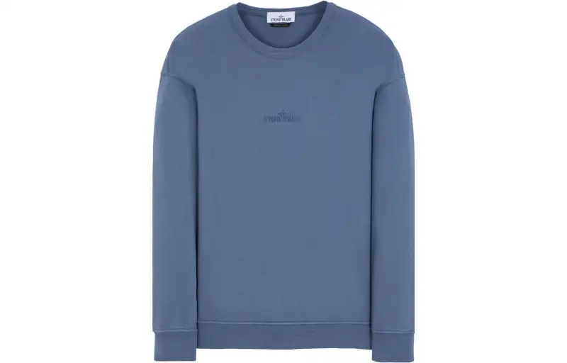 STONE ISLAND Sweatshirts Unisex Sage Green Crew Neck Moderate Regular