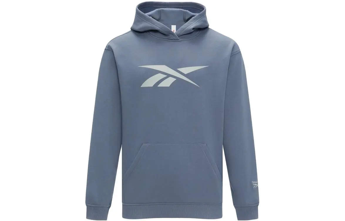 Reebok Sweatshirts Unisex Blue Hooded Moderate Regular