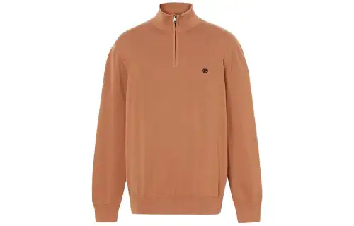Timberland Sweatshirts Men's Brown Stand Collar Moderate Regular
