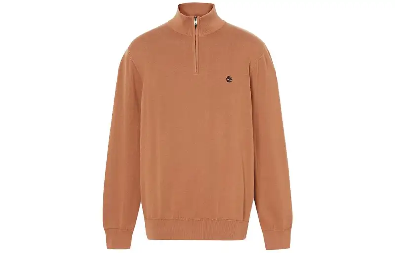 Timberland Sweatshirts Men's Brown Stand Collar Moderate Regular