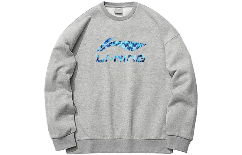 Li Ning Sweatshirts Men's Gray Crew Neck Moderate Other