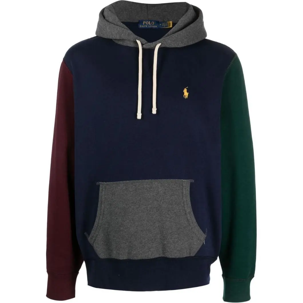 【Best of: PromotionsPrevious Season】colour-block drawstring hoodie