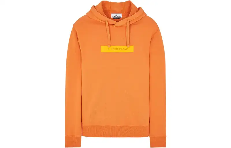 STONE ISLAND SS23 Sweatshirts Unisex Orange Hooded Moderate Regular
