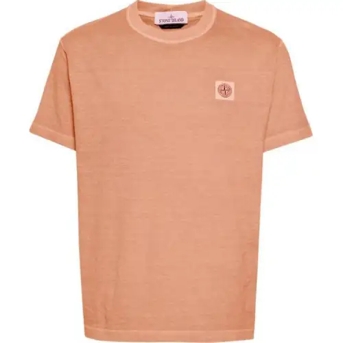 STONE ISLAND Logo Patch Crewneck T Shirt