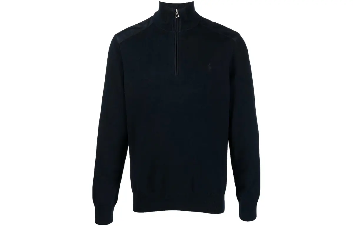 high-neck wool jumper