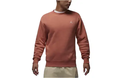 Jordan Sweatshirts Men's Orange Crew Neck Moderate Regular