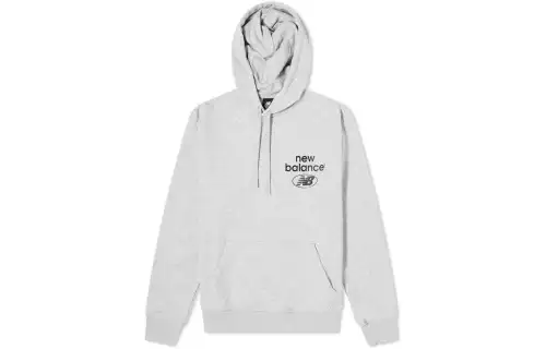 New Balance Essentials Sweatshirts Men's Light Gray Hooded Moderate Regular