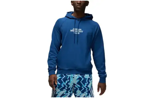 Jordan Sweatshirts Men's Blue Hooded Moderate Regular