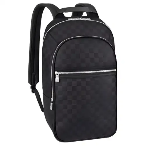 LOUIS VUITTON Canvas Laptop Bag Backpack Men's Black
