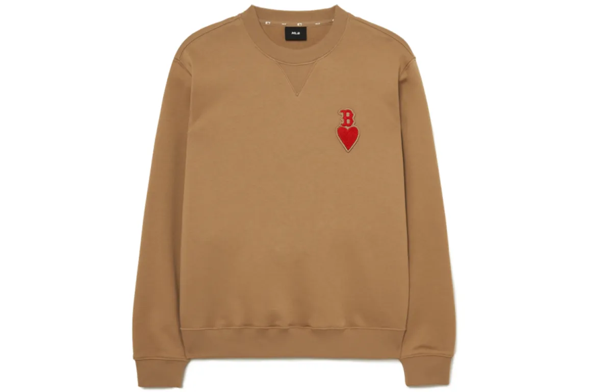 MLB Sweatshirts Unisex Khaki (Suggest 1 Size Down) Crew Neck Moderate Straight Fit