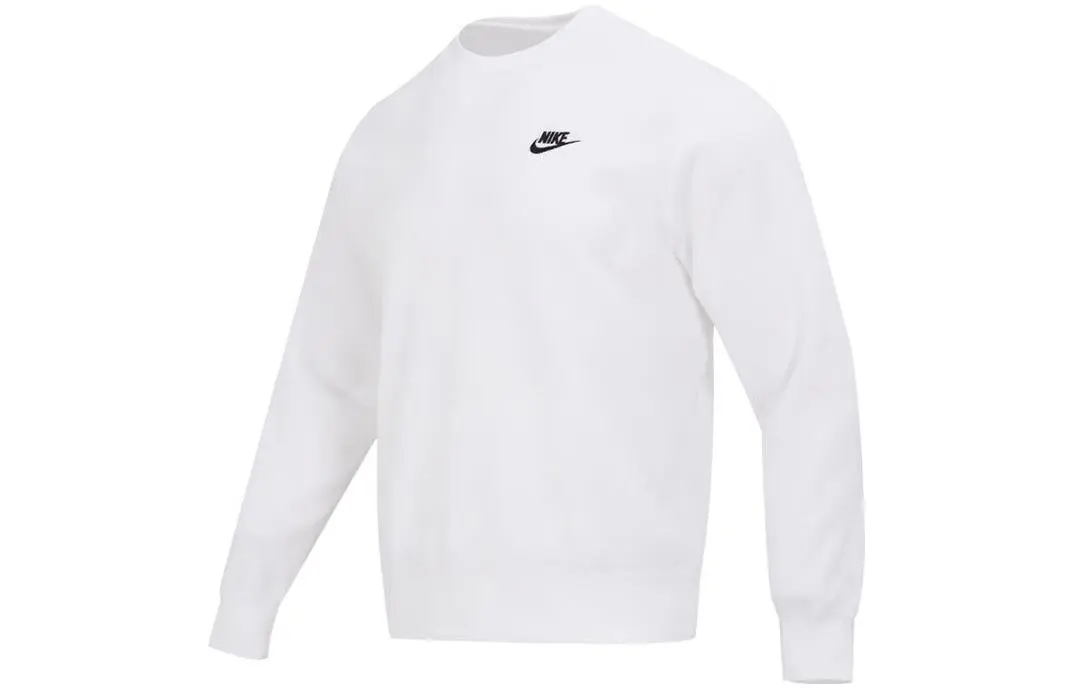 Nike Sweatshirts Men's White Crew Neck Moderate Regular