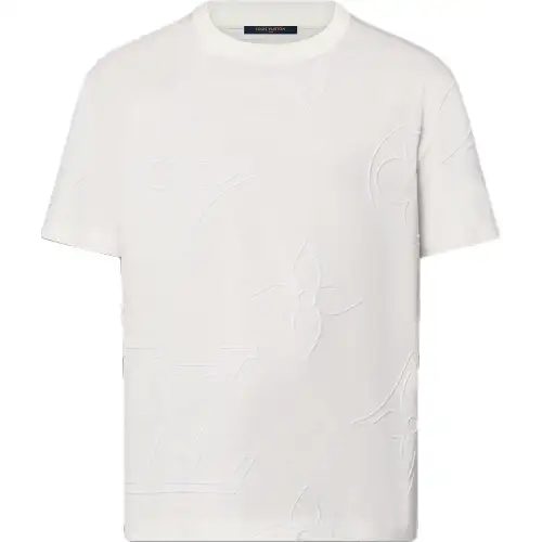 LOUIS VUITTON Monogram Embroidered Cotton T-Shirt