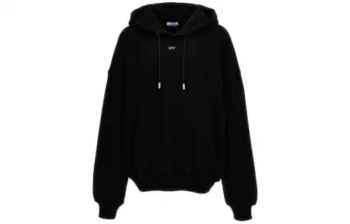 OFF WHITE Logo print Cotton Hoodie