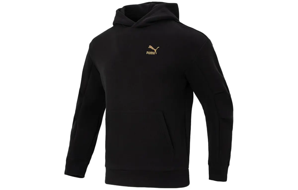 PUMA Sweatshirts Unisex Black Hooded Moderate Regular