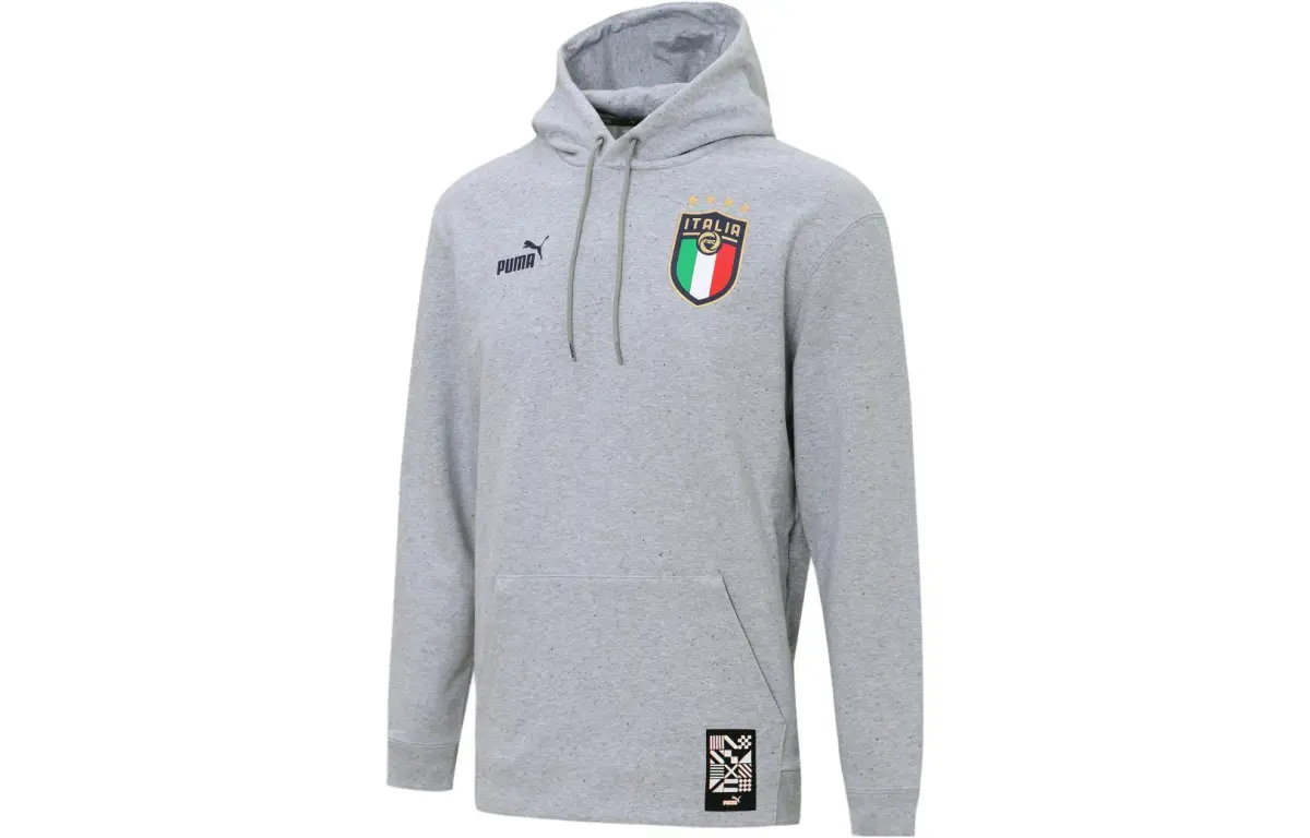 PUMA Sweatshirts Men's Gray Hooded Moderate Regular