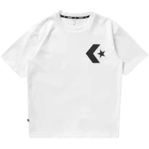 Converse T Shirts Men's White Crew Neck Moderate