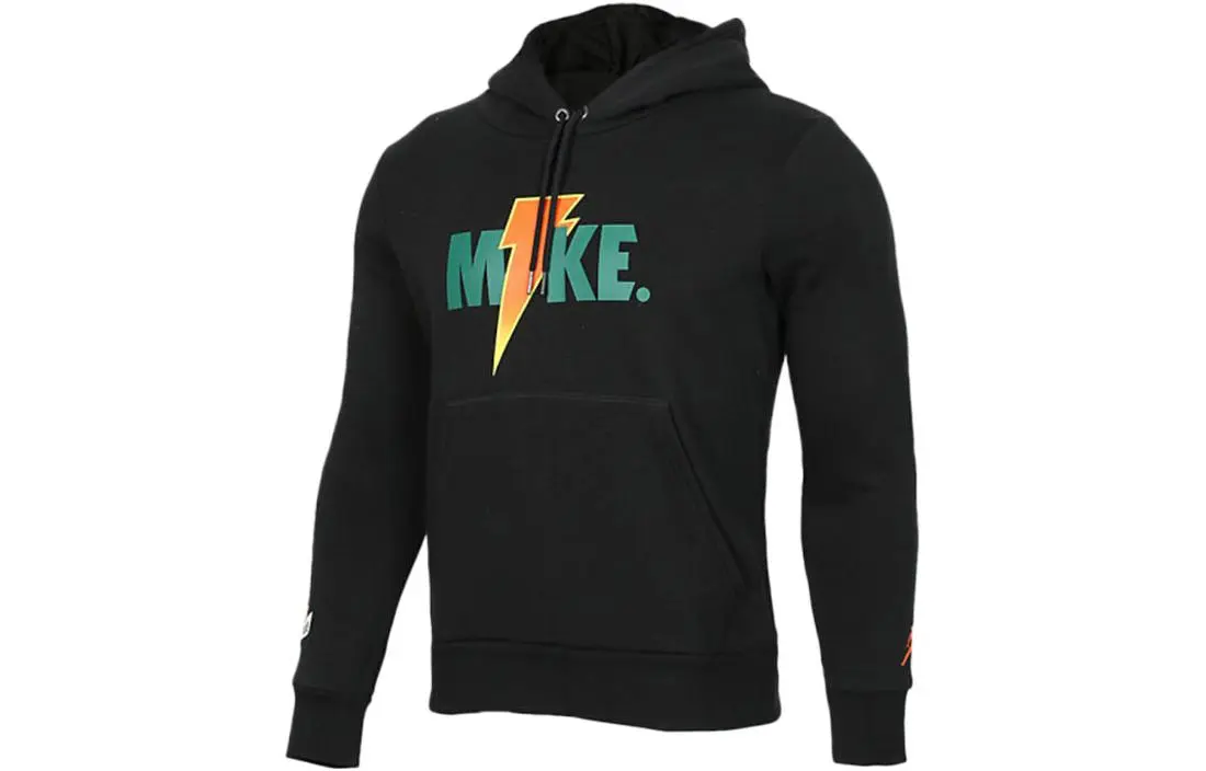 Jordan Sweatshirts Men's Black Hooded Moderate Straight Fit