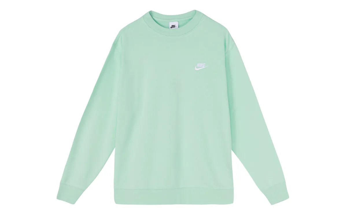 Nike Sweatshirts Men's Green Crew Neck Moderate Straight Fit