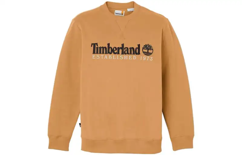 Timberland Sweatshirts Men's Yellow Crew Neck Moderate Regular