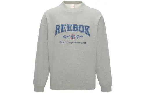 Reebok Sweatshirts Unisex Medium Heather Gray Crew Neck Moderate Regular