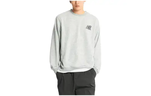 New Balance Sweatshirts Men's Gray Crew Neck Moderate Other