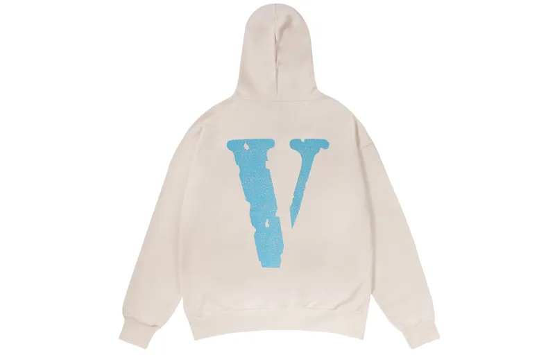 VLONE Sweatshirts Unisex Beige Hooded Moderate Regular