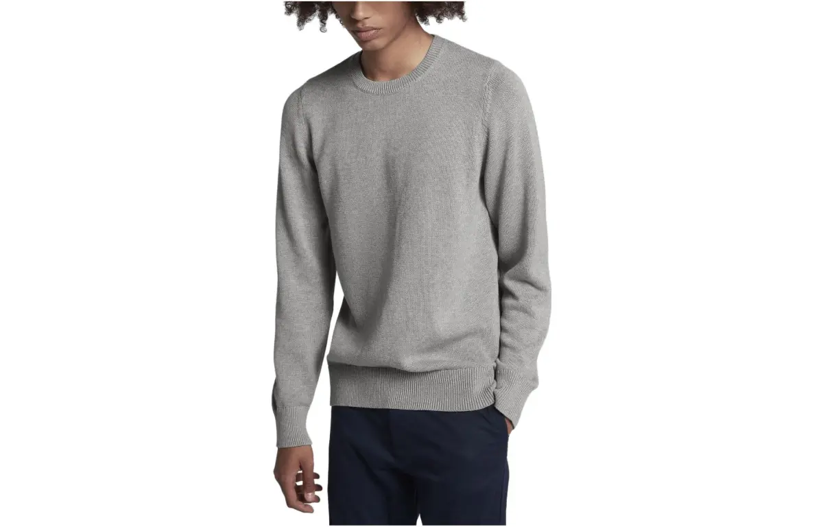 Nike Sweatshirts Men's Gray Crew Neck Moderate Regular