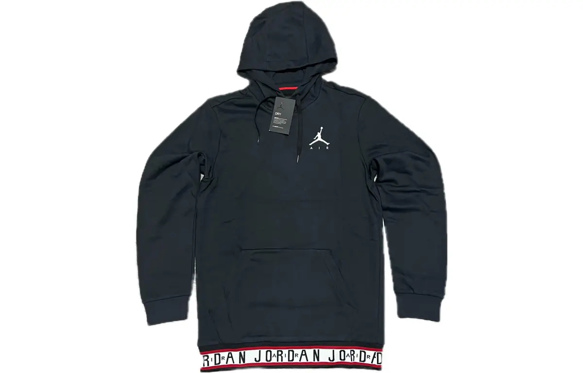 Jordan Sweatshirts Men's Black Hooded Moderate Regular