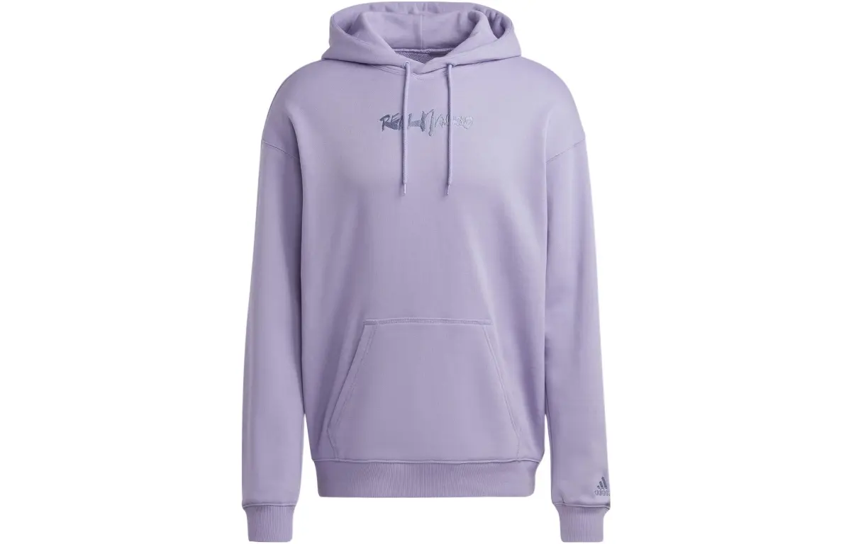Adidas Sweatshirts Men's Purple Hooded Moderate Regular