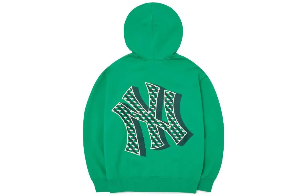 MLB New York Yankees Sweatshirts Unisex Green Hooded Moderate Regular