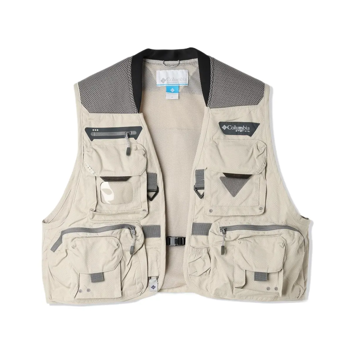 Columbia Vests Men's Ecru Crew Neck Moderate Other