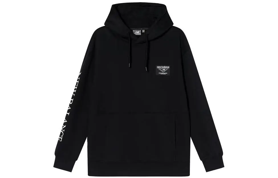 New Balance Sweatshirts Men's Black Hooded Moderate Regular
