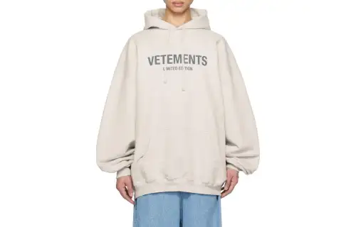 Vetements Sweatshirts Men's Gray Hooded Moderate Other