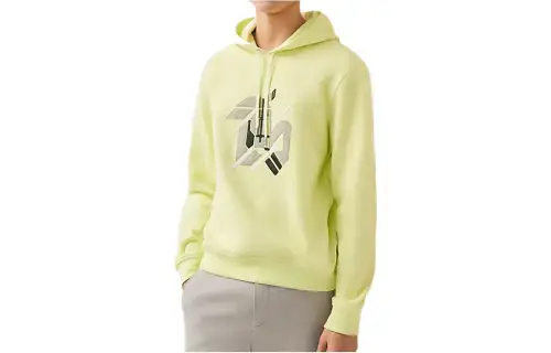 HERMES Sweatshirts Men's Yellow Hooded Moderate
