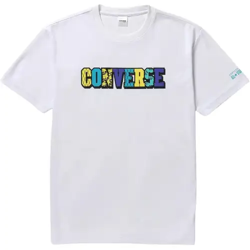 Converse T Shirts Unisex White Crew Neck Moderate