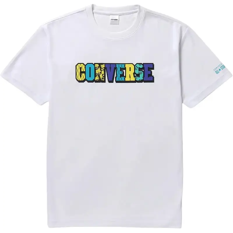 Converse T Shirts Unisex White Crew Neck Moderate
