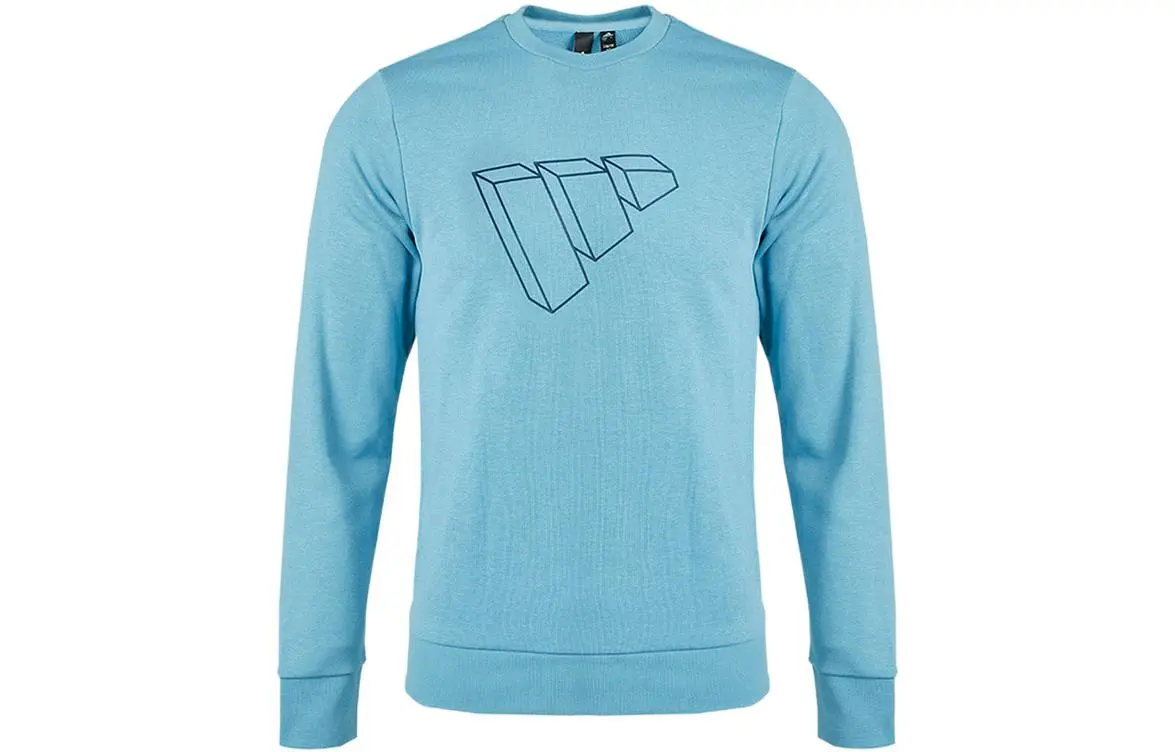 Adidas Sweatshirts Men's Blue Crew Neck Moderate Regular