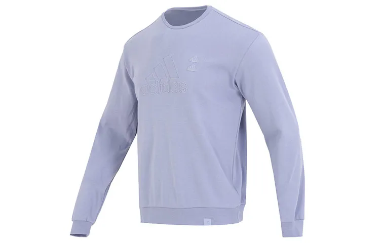 Adidas Sweatshirts Men's Purple Crew Neck Moderate Regular