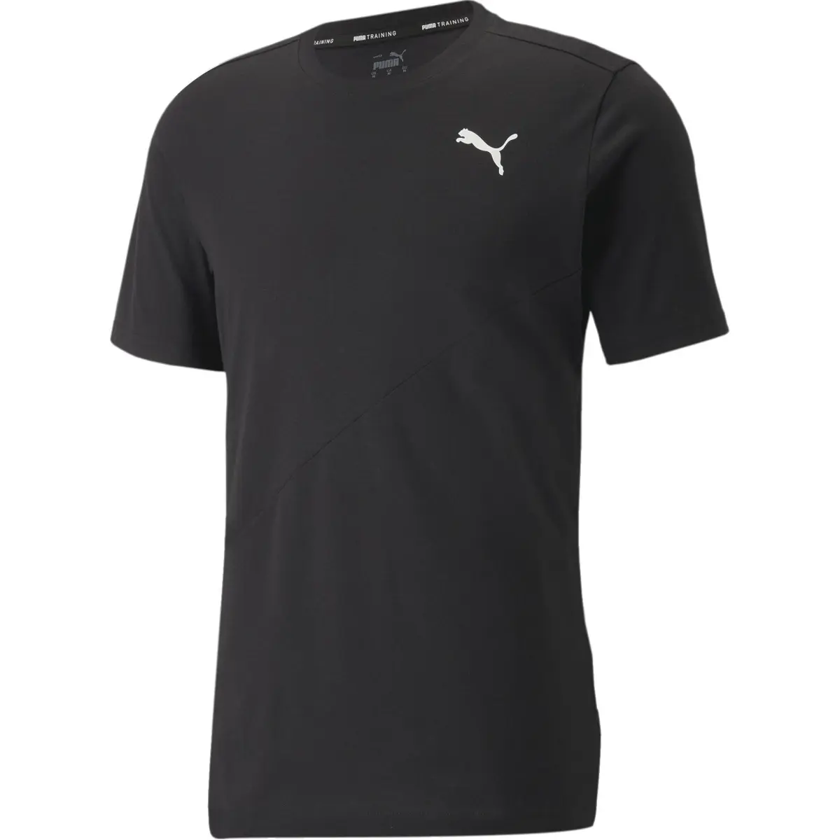 PUMA T-Shirts Men's Black Crew Neck Moderate