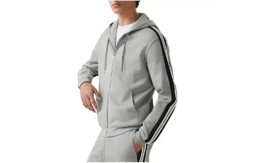HERMES Sweatshirts Men's Light Gray Hooded Moderate Other